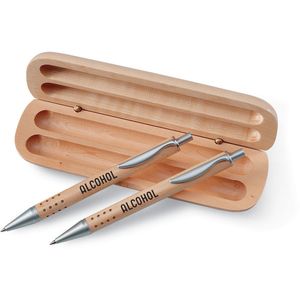 DEMOIN Elegantes Schreibset im Holz-Etui