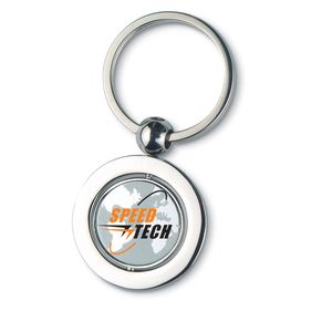 GLOBY Elegant Metal Key Ring with Globe Charm