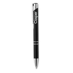 BERN Sleek Aluminium Push Button Pen with Black Ink