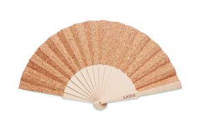 FANNY CORK Eleganter Handfächer aus Holz mit Korkstoff