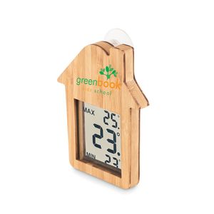HISA Bambus Wetterstation mit Saugnapf