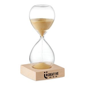 DESERT Elegant 5-Minute Sand Timer with Wooden Base
