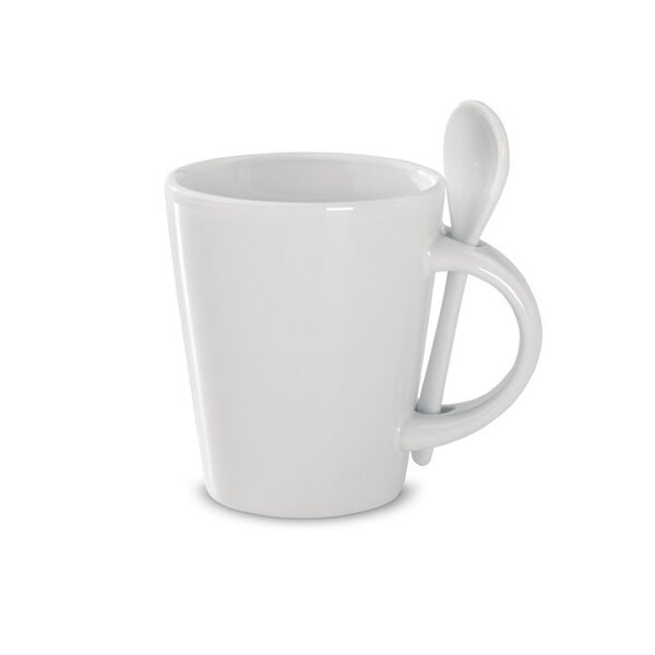 SUBLIMKONIK Tasse mit Löffel Sublimation - GiftRetail MO8442