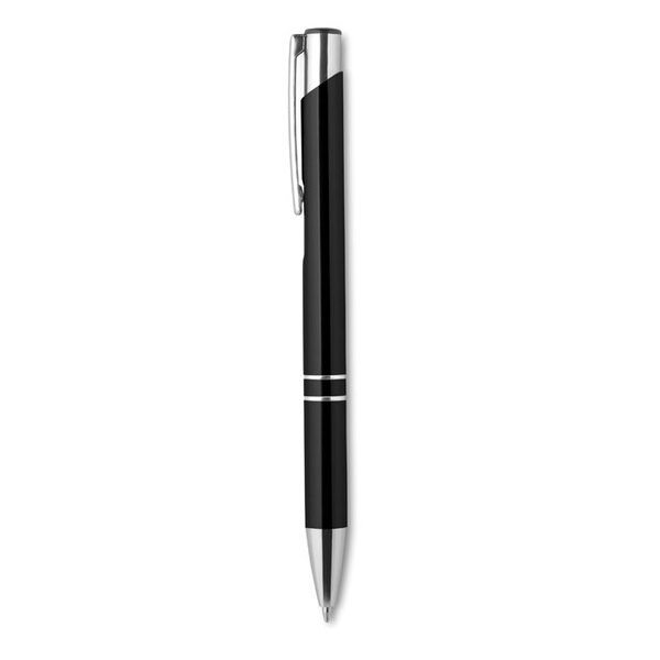 BERN Elegant Aluminium Push Button Pen with Blue Ink - GiftRetail MO8893