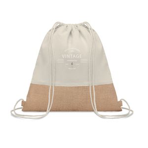 INDIA Beutel mit Kordelzug Jute