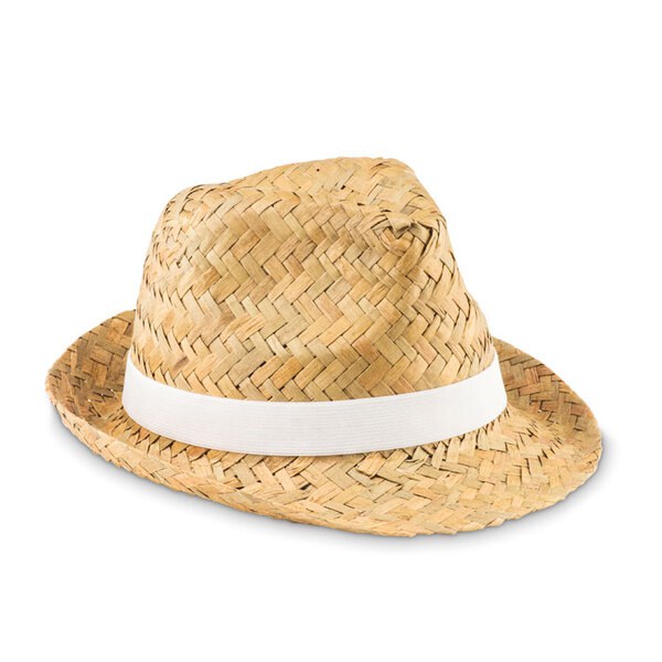 MONTEVIDEO Eleganter Strohhut mit Polyesterband - GiftRetail MO9844