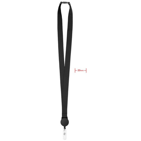 ZIP LANYARD Polyester Lanyard with Retractable Badge Holder - GiftRetail MO9852