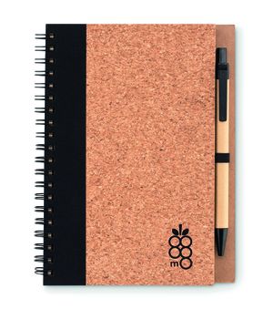 SONORA PLUSCORK Eco-Friendly Cork Notebook with Recycled Pen Set