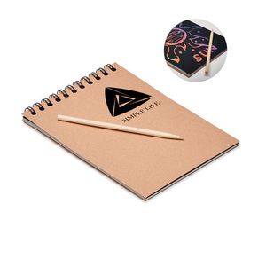 BLACK Eco-Friendly Black Scratch Art Notebook with Pen