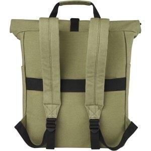 Joey 15" GRS Rolltop Laptoprucksack aus recyceltem Canvas 15 L - EgotierPro 120678