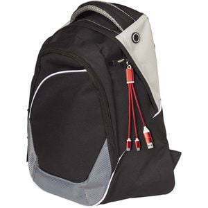 Metal 4-in-1 Ladekabel aus recyceltem Aluminium mit Schlüsselanhänger - EgotierPro 124382