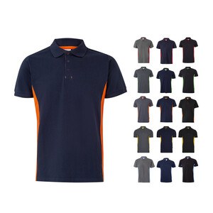 Velilla 36039 - Zweifarbiges Piqué-Poloshirt (180 g/m²), kurzärmelig, aus Baumwolle (60%) und Polyester (40%)