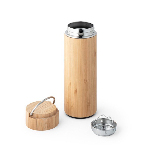 Thermoskanne aus Bambus und Edelstahl 440 ml - Egotier 94239 - Natrlich