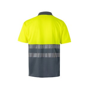 Velilla 36065 - Zweifarbiges Poloshirt im Bird-Eye-Design (160g/m²) mit kurzen Ärmeln, aus Polyester (100%)