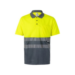 Velilla 36065 - Zweifarbiges Poloshirt im Bird-Eye-Design (160g/m²) mit kurzen Ärmeln, aus Polyester (100%)