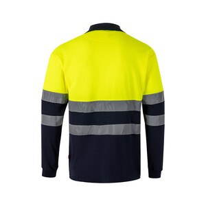 Velilla 36139 - Zweifarbiges Piqué-Poloshirt (150g/m²) mit langen Ärmeln, aus Baumwolle (55%) und Polyester (45%)