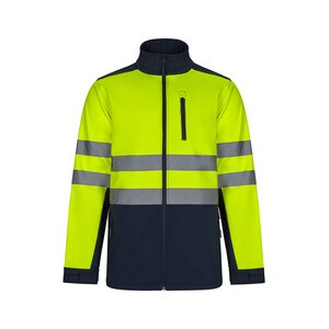 Velilla 36145 - Zweifarbige Softshell-Jacke (280 g/m²), mit Fleece-Futter und TPU-Membran, aus Polyester (96 %) und Elasthan (4 %)