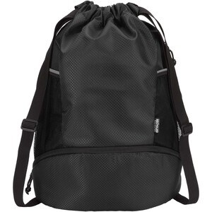 Nomad GRS recycled sports drawstring bag with bottom compartment 18L - EgotierPro 130099
