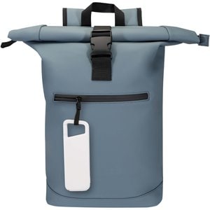 Alkes 12 W 5.000 mAh wasserfeste Powerbank aus recyceltem Kunststoff mit Karabinerhaken - EgotierPro 124470