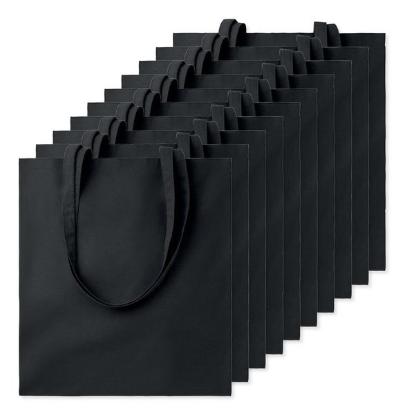 Pack mit 10 GiftRetail MO9268 - COTTONEL COLOUR + Shopping Bag Cotton 140g/m²