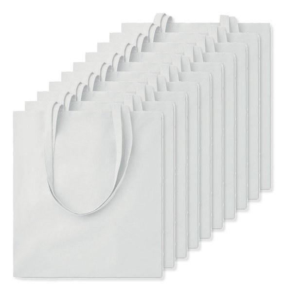 Pack mit 10 GiftRetail MO9268 - COTTONEL COLOUR + Shopping Bag Cotton 140g/m²