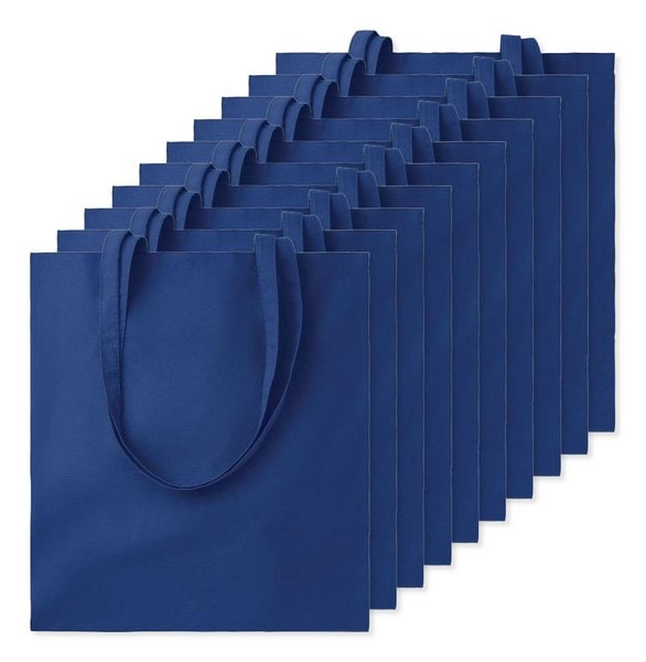 Pack mit 10 GiftRetail MO9268 - COTTONEL COLOUR + Shopping Bag Cotton 140g/m²