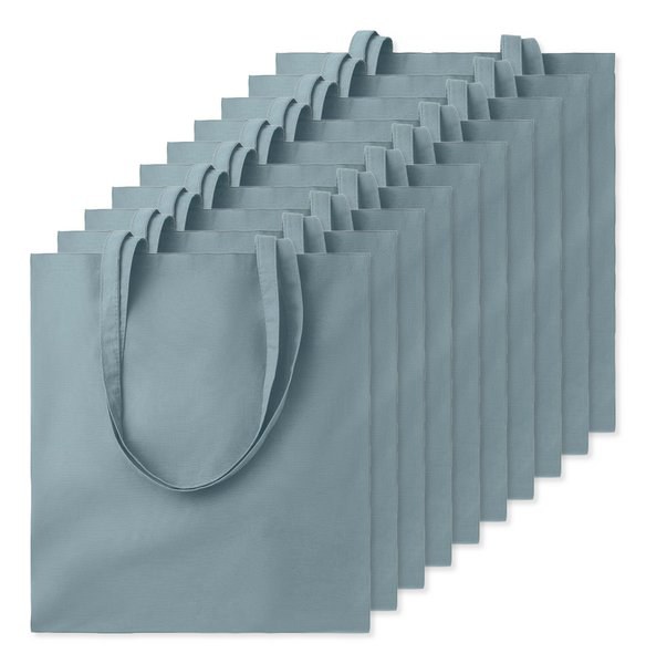 Pack mit 10 GiftRetail MO9268 - COTTONEL COLOUR + Shopping Bag Cotton 140g/m²
