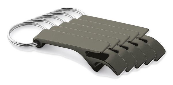 Pack mit 5 Egotier 93151 - Schlüsselanhänger aus Aluminium mit Flaschenöffner