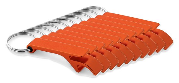 Pack mit 100 Egotier 93151 - Schlüsselanhänger aus Aluminium mit Flaschenöffner