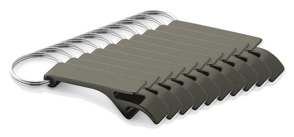 Pack mit 100 Egotier 93151 - Schlüsselanhänger aus Aluminium mit Flaschenöffner