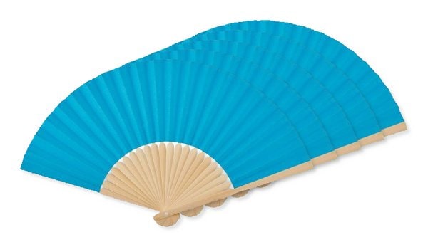 Pack mit 5 GiftRetail MO6828 - FANNY PAPER Eleganter Bambus Handfächer aus Papierstoff