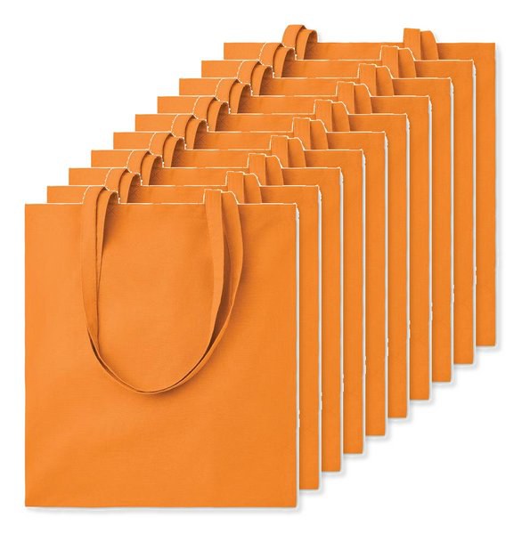 Pack mit 100 GiftRetail MO9268 - COTTONEL COLOUR + Shopping Bag Cotton 140g/m²