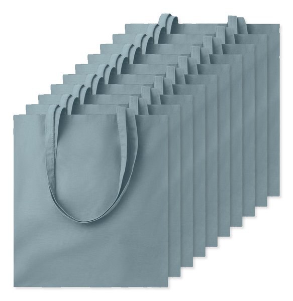 Pack mit 100 GiftRetail MO9268 - COTTONEL COLOUR + Shopping Bag Cotton 140g/m²