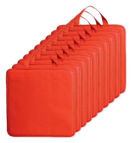 Pack mit 100 GiftRetail MO8272 - ENJOW Komfortabler Stadionkissen mit Tasche