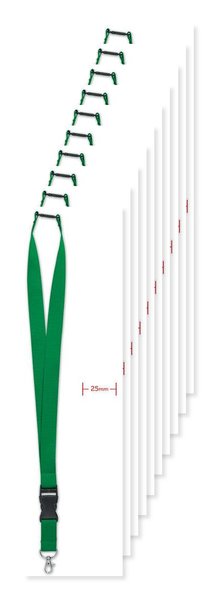 Pack of 100 GiftRetail MO9661 - WIDE LANY Premium 25mm Lanyard with Metal Hook and Safety Breakaway