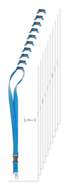 Pack mit 10 GiftRetail MO8595 - LANY Lanyard mit Karabiner 20mm