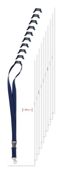Pack mit 10 GiftRetail MO8595 - LANY Lanyard mit Karabiner 20mm