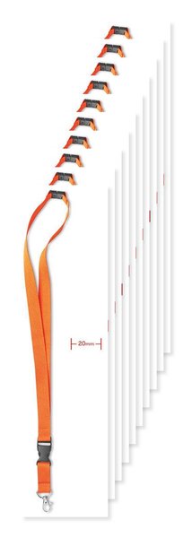 Pack mit 100 GiftRetail MO8595 - LANY Lanyard mit Karabiner 20mm