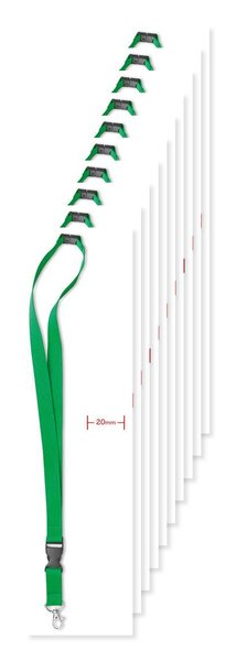 Pack mit 100 GiftRetail MO8595 - LANY Lanyard mit Karabiner 20mm