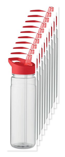 Pack mit 10 GiftRetail MO6467 - ALABAMA Trinkflasche RPET 650ml