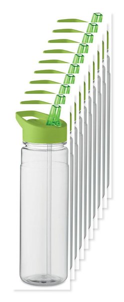 Pack mit 10 GiftRetail MO6467 - ALABAMA Trinkflasche RPET 650ml