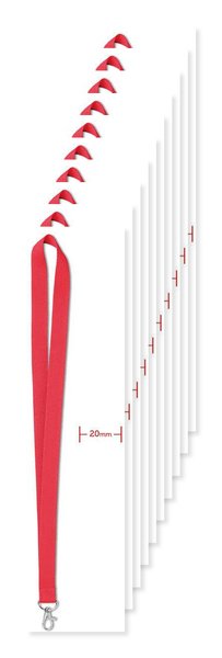 Pack of 100 GiftRetail MO9058 - SIMPLE LANY - Premium 20mm Lanyard with Metal Hook - Sublimation Print