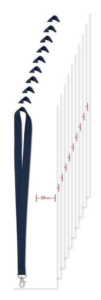 Pack mit 100 GiftRetail MO9058 - SIMPLE LANY Lanyard 20mm