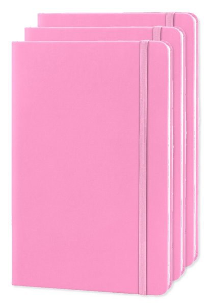 Pack mit 30 Goya 30083 - A5 Notizbuch PU-Cover, elastisches Band, 96 Seiten LUXE