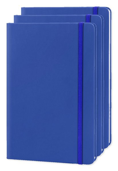 Pack mit 30 Goya 30083 - A5 Notizbuch PU-Cover, elastisches Band, 96 Seiten LUXE