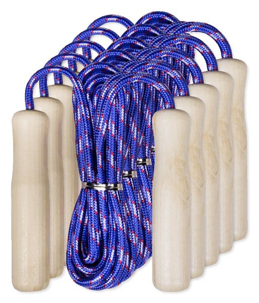 Pack mit 5 Goya 38052 - Springseil mit Holzgriff für Alle Altersgruppen JUMP