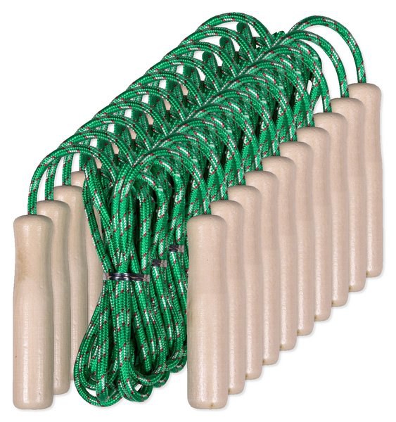 Pack mit 10 Goya 38052 - Springseil mit Holzgriff für Alle Altersgruppen JUMP