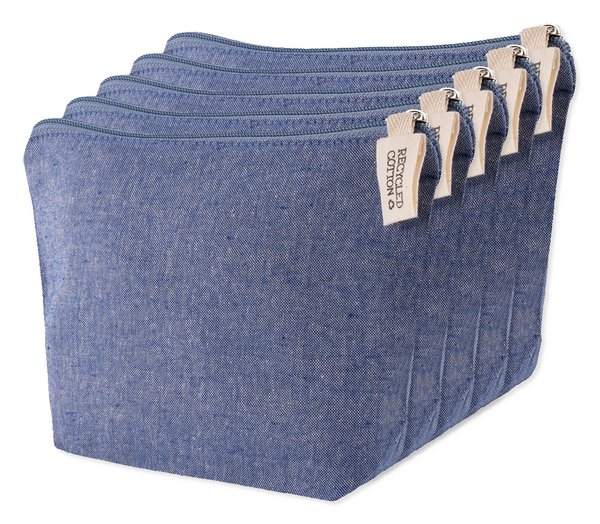 Pack mit 5 Goya 50617 - Toilettentasche aus 100% recycelter Baumwolle, 140g/m² TETIAROA