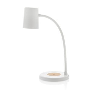 XD Collection P514.03 - Zenara RCS recycelte Plastik und Kork 15W kabellose Schreibtischlampe