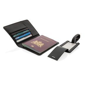 Swiss Peak P820.73 - Swiss Peak GRS Reise-Geschenkset aus recyceltem PU